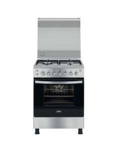 CUISINIERE 60CM 4F A GAZ INOX EN FONTE ZANUSSI