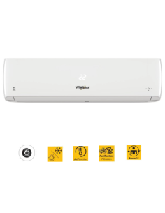 CLIMATISEUR 12000 BTU BLANC 6 SENS LCD INVERTER WHIRLPOOL