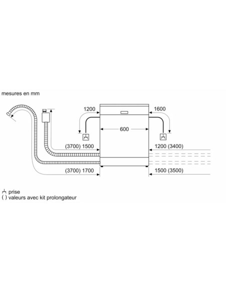 LAVE VAISSELLE POSE LIBRE 60CM 13CV INOX BOSCH