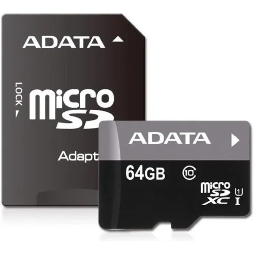 CARTE MEMOIRE MICROSDHC UHS-I 64GB AVEC ADAPTATEUR CLASS 10 ADATA