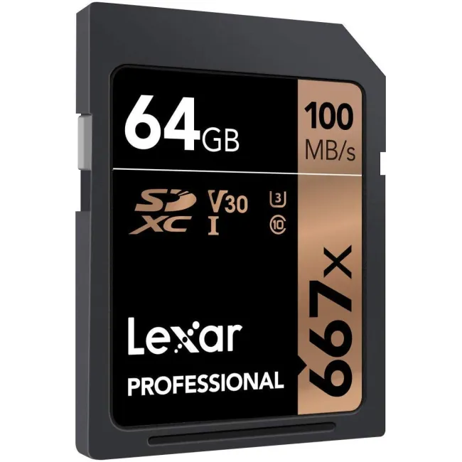 CARTE MEMOIRE 64GB 667X SDHC SDXC UHS-I LEXAR