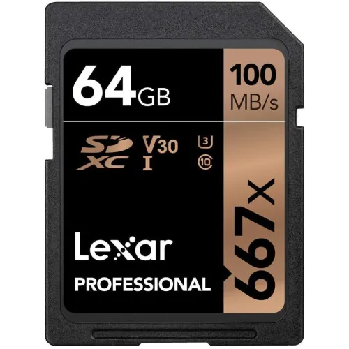 CARTE MEMOIRE 64GB 667X SDHC SDXC UHS-I LEXAR