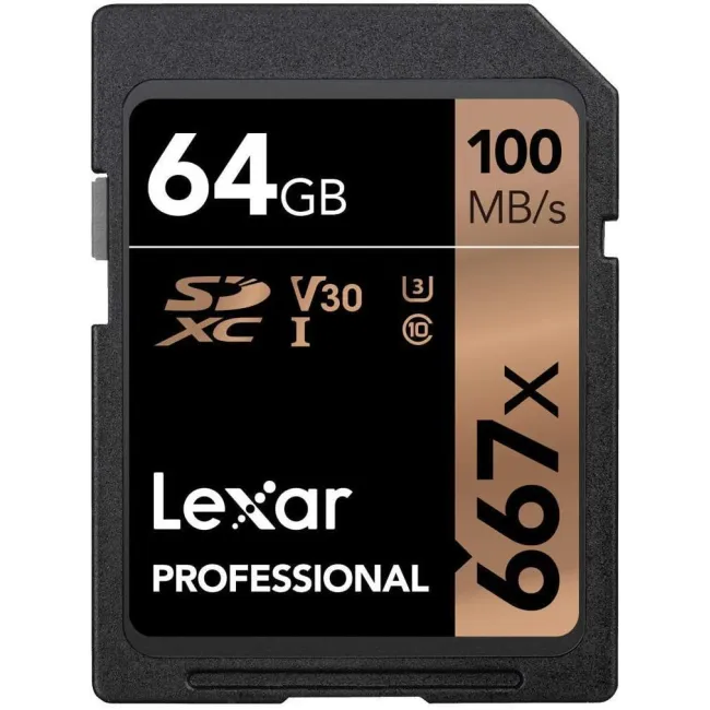 CARTE MEMOIRE 64GB 667X SDHC SDXC UHS-I LEXAR