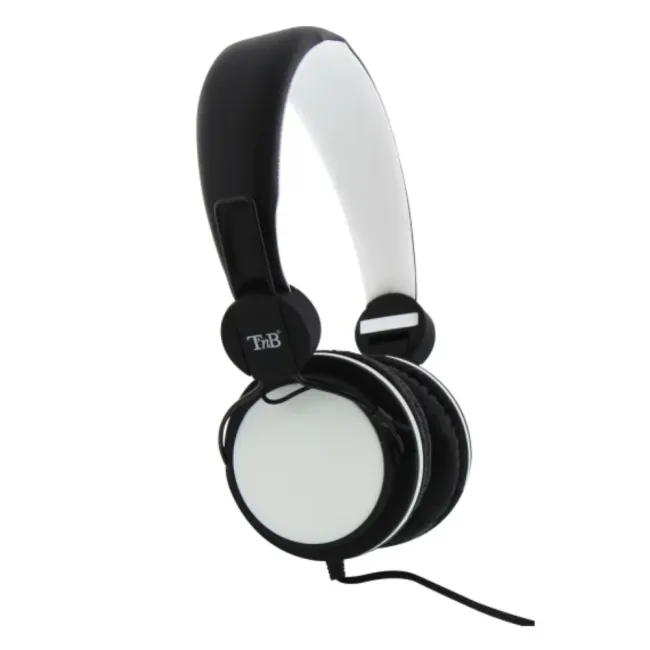 CASQUE stéréo kit piéton blanc/noir  BE-COLOR -TNB