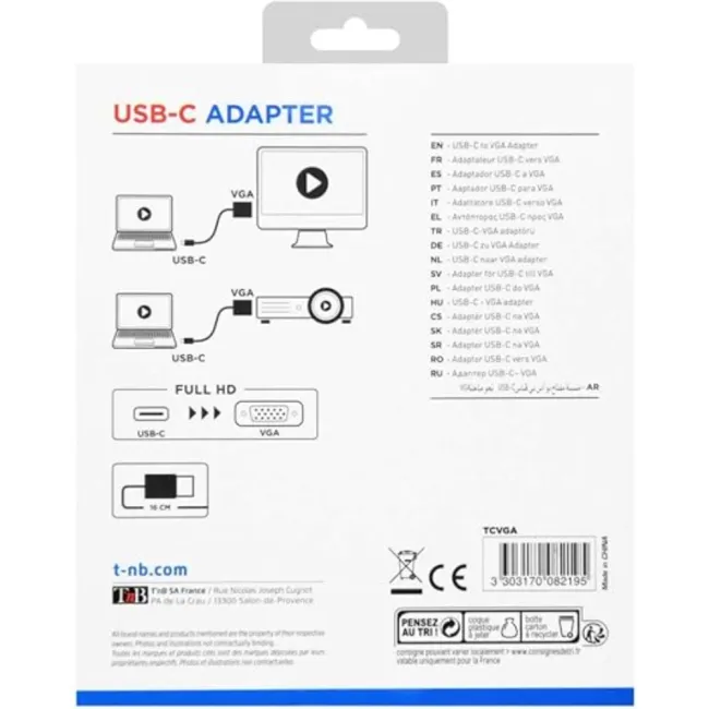 Adaptateur USB TYPE C  vers VGA TNB