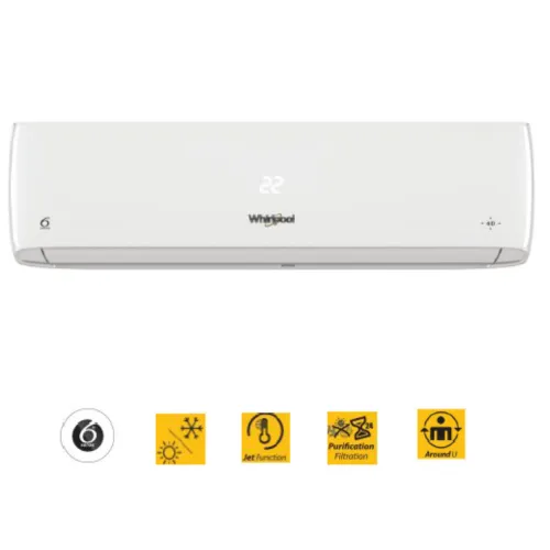 CLIMATISEUR 18000 BTU BLANC 6 SENS LCD INVERTER WHIRLPOOL