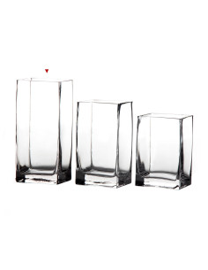 VASE RECTANGULAIRE VERRE