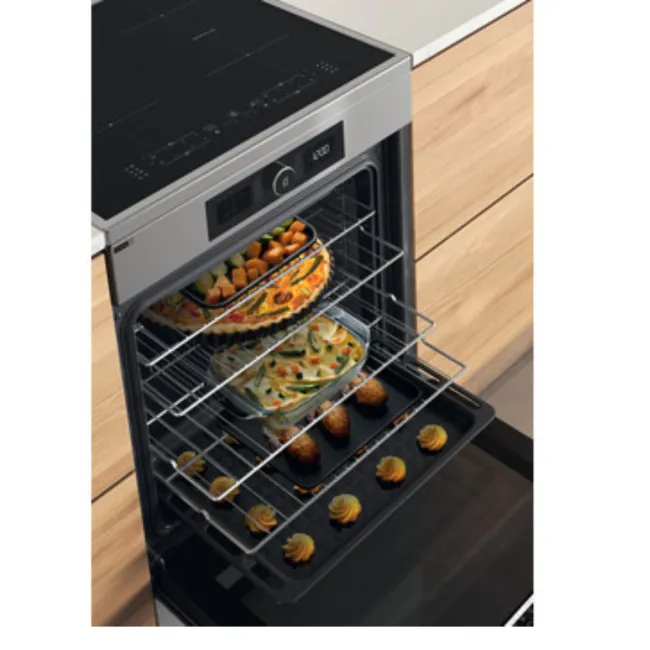 CUISINIERE 60 CM 4 FEUX INDUCTION  FOUR ELECTRIQUE WHIRLPOOL