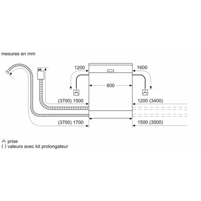 LAVE VAISSELLE POSE LIBRE 60CM 13CV INOX BOSCH