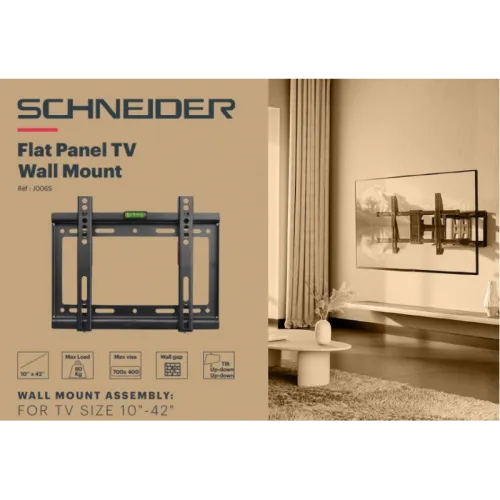 SUPPORT TV FIXE 10''- 43'' SCHNEIDER