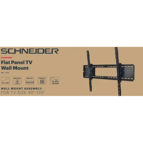 SUPPORT TV FIXE 40''-120'' SCHNEIDER